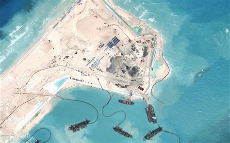 china excavating mountains for sea reclamation|chinese land reclamation south china.